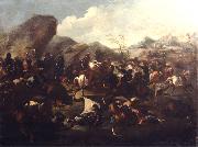 Francesco Maria Raineri Battle among Christians and Turks. Oil-painting, Spain oil painting artist
